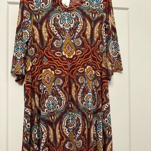 Paisley Print Women's Dress